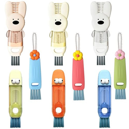 9pcs Cup Lid Gap Cleaning Brush 3 in 1 and 4 in 1 Bottle Gap Cleaner Brush Multifunctional Lid Cleaner Cup Cleaner Brushes for Bottle Gaps, Tumblers, Travel Mug Caps