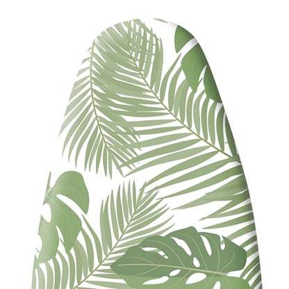 Extra Thick Ironing Board Cover and Pad, 15x54 Ironing Board Cover, Resist Scorching and Staining,Elastic Edges,Green Leaves Tropical Palm Leaf - color: Green Leaf