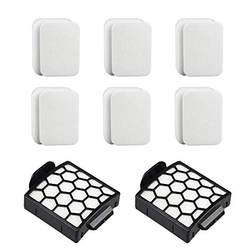 6 Foam Filter + 2 Hepa Filter Replacement for Shark ZU62 ZU60 NV255 NV150 NV251 NV151 Navigator Rotator Pet Pro Upright Vacuum Part 1238FT60 1239FT60