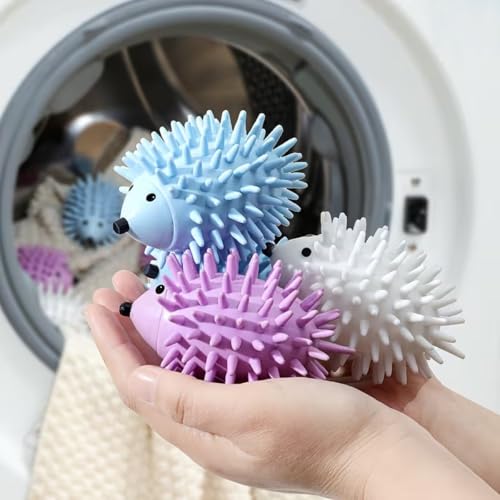 Cute Plastic Laundry Balls Anti Tangle Wrinkle Free for Washer and Dryer Protect Delicates Towels Clothes Gentle Cleaning, 1Pc Random Color - color: 1pc Random Color