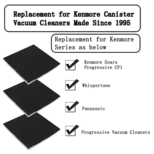 9 Pack CF-1 Foam Filters Compatible with Kenmore Sears Progressive, Progressive & Whispertone, Panasonic Models, Including 86883, 86880, 20-86883, 2086883, 8175084 - style: 9 Pack CF1 Filters