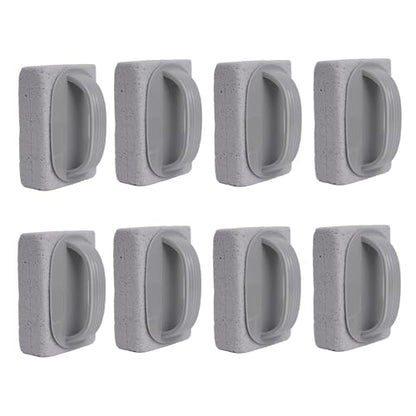 8PCS Hand-Held Pumice Cleaning Stone,Pool Pumice Stone for Cleaning with Handle,Replacement Pools Tile Cleaner Block for Swimming Pools Spa Tile Sink Grout Concrete - color: 8pcs