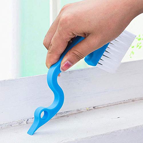 2 Pcs 2-in-1 Hand-held Groove Gap Cleaning Brush Tool for Door Window Track Venetian Blind Car Kitchen Cleaning Brushe Multipurpose