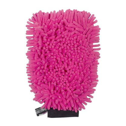 Muc-Off 2-in-1 Microfiber Wash Mitt - Chenille Cleaning Glove for Cars and Bikes - Waffle Sponge Design Removes Bugs and Tar
