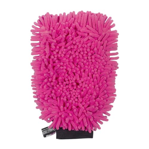 Muc-Off 2-in-1 Microfiber Wash Mitt - Chenille Cleaning Glove for Cars and Bikes - Waffle Sponge Design Removes Bugs and Tar