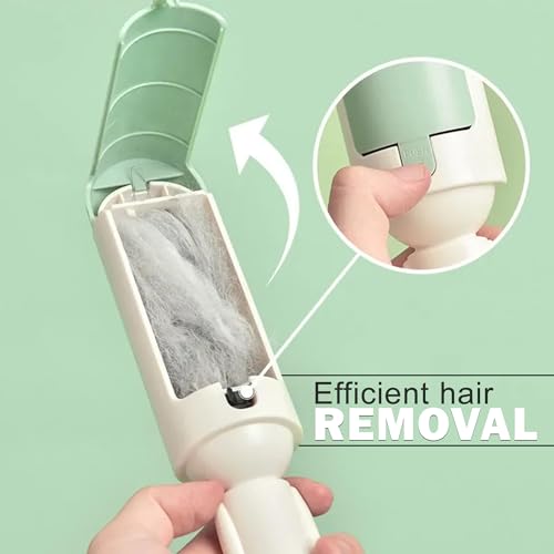 Reusable Pet Hair Remover Roller for Furniture, Clothes & Carpet – Durable ABS Material, Easy Clean Lint Roller for Dogs & Cats – Eco-Friendly & No Adhesive Needed (Green) - color: Green