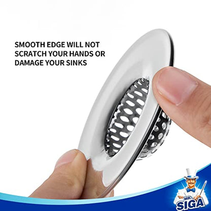 MR.SIGA Bathroom Sink Strainer Bathtub Lavatory Sink Drain Strainer, 3 Pack