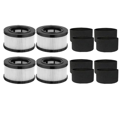 4 Pcs DC5151H HEPA Filter Compatible with DEWALT DC5151H DC515 DCV517 - size: 4 Pack + 8 Foam Filters