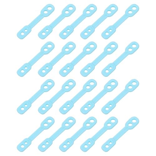 uxcell 40Pcs Clothes Hanger Windproof Plastic Strip Hook, Anti-Slip Off Windproof Fixed Buckle, Anti-Drop Strips Hanger Fixation for Outdoor Indoor Blue - color: Blue