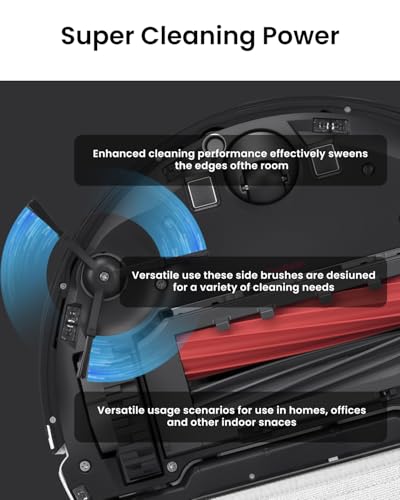 5 Pack Replacement Side Brush-Upgraded Silicone Side Brushes for All Roborock vacuum cleaners,Q7 Series,Q Revo,S8 Series,S7 Series,S6 Series,S5 Series,S4 Series,E Series Robot Vacuum Accessories,Black - color: Side Brush S8