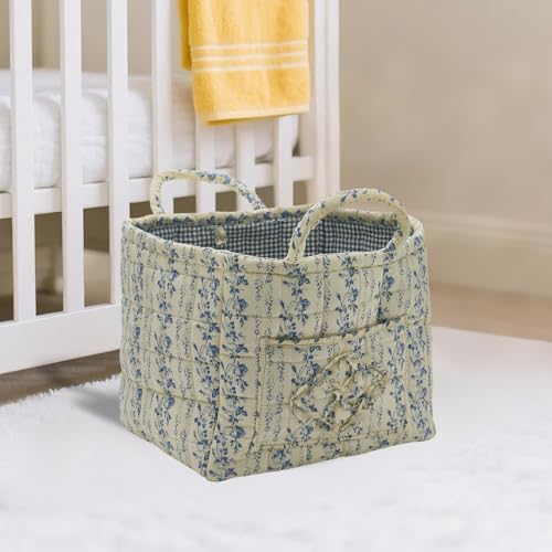 Boho Fabric Storage Basket, Large Capacity Laundry Basket, 12.2'' x 10.23'' x 10.23'' Collapsible Laundry Hamper with Easy Carry Handles (B Multi-Color 5, L) - color: B Multi-Color 5