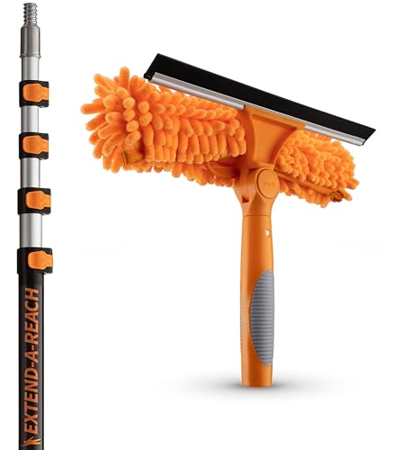 5-18 ft Window Washing Kit with Extension Pole (24+ Foot Reach) - size: 18 feet