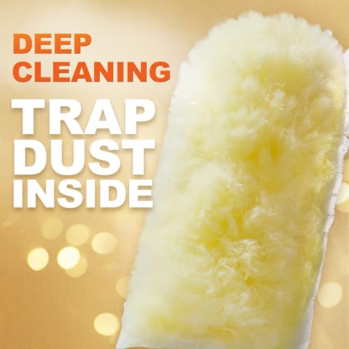 Heavy Duty Duster Refills for Swiffer Duster, 24 Count Yellow Refills with 1 Handle, Disposable Dusters for Cleaning Electronics, Furniture, Blinds - color: Yellow[handle]*1+yellow[refills(double-sided)]*24