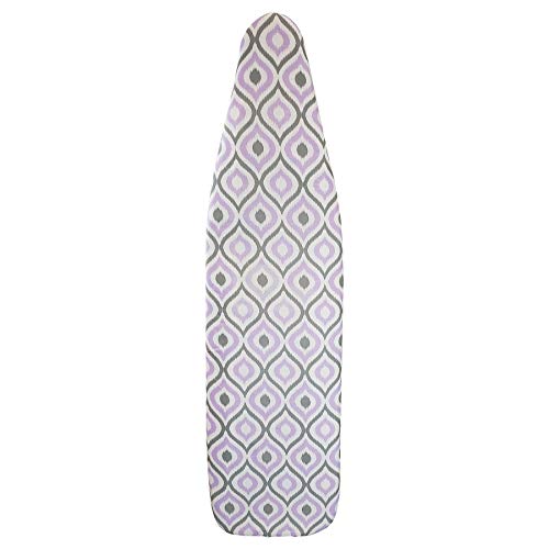 HOMZ Standard Width Ironing Board Cover and Pad, Purple/Grey/White Moroccan - color: Purple/Grey/White Moroccan