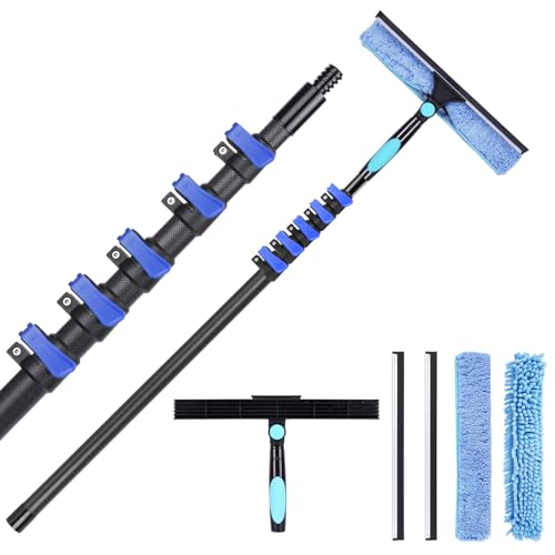 DOBEN 4.7-24FT Carbon Fiber Window Squeegee with Extension Pole