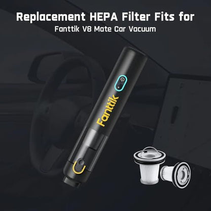 Fanttik 2-Pack Replacement HEPA Filter, Washable and Reusable Filter Fits for Fanttik V8 Apex & V8 Mate & V10 Mix & Slim V10 Apex Car Vacuum (AV8001)