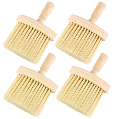 4pcs Wooden Window Groove Cleaning Brushs Soft Bristles Wood Handle Dust Brush Crevice Tool Brush for Keyboard Car Corners Gaps Home Removal Dust