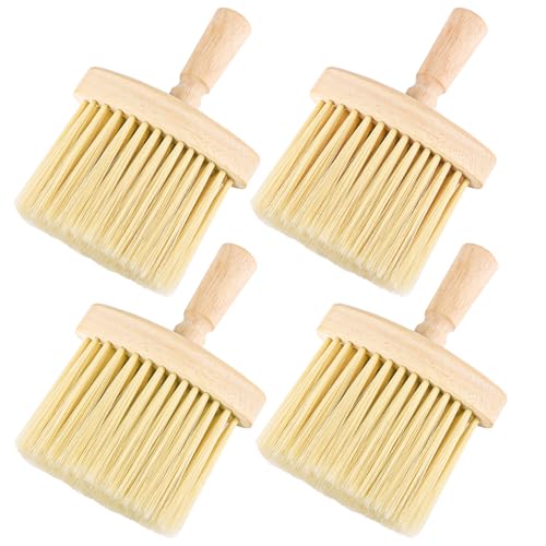 4pcs Wooden Window Groove Cleaning Brushs Soft Bristles Wood Handle Dust Brush Crevice Tool Brush for Keyboard Car Corners Gaps Home Removal Dust