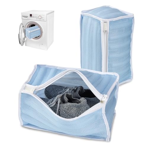 Shoes Washing Machine Bag, Blue, 1PCS, 13 x 7 Inches - color: Blue