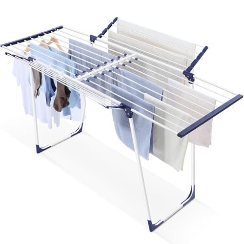 APEXCHASER Clothes Drying Rack, Drying Rack Large Space with 2 Wings - style: 2 Wings