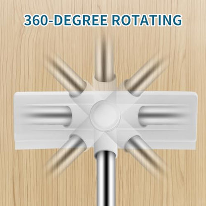 Floor Scrub Brush with 51-Inch Long Handle, 2 in 1 Floor Scrubber