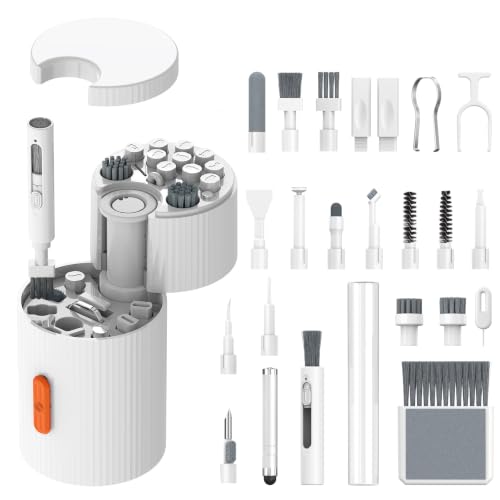 33-in-1 Electronics Cleaning Kit, Magnetic Professional Keyboard Cleaner with Retractable Brush, Screen Cleaner and Earbud Cleaning Pen for Computer, iPhone, Laptop, PC and Airpods