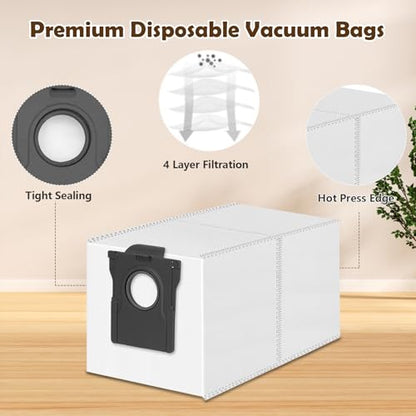 12 Pack Dust Bags for Dreame L40/L40s/AE/CE/L50/L60/D30/L10/L10s Pro Ultra - size: X/L Series Bags 12 Pack
