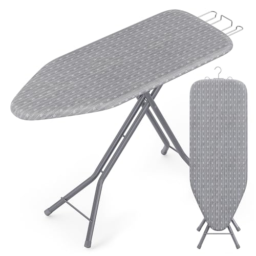 SONGMICS Ironing Board, Foldable, with Iron Rest, 49 x 18 Inches - color: Dove Gray, size: 18"×49"