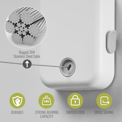 SmartSome Retractable Clothesline 14.3 Feet