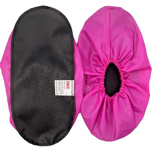 5 Pairs Waterproof Anti slip Washable Reusable Boots Cover Indoor Shoe covers (XL, Fuchsia) - color: Fuchsia, size: Extra Large
