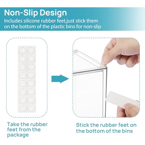 Vtopmart Clear Stackable Storage Drawers, 2 Pack Tall Plastic Organizers - style: 2pack High