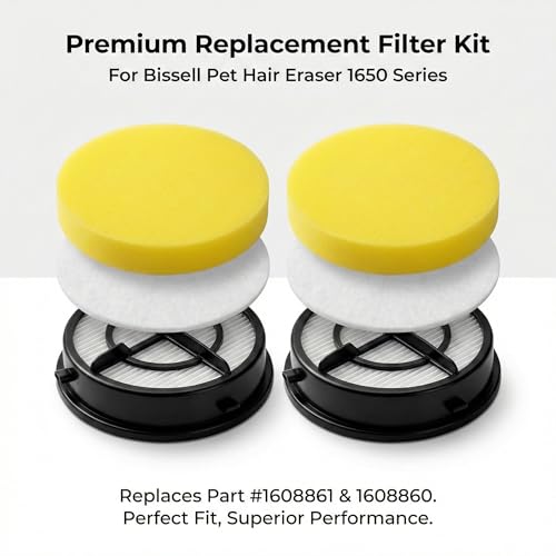 1650 Filters for Bissell Pet Hair Eraser 16871 16881 Vacuum,2 Pack