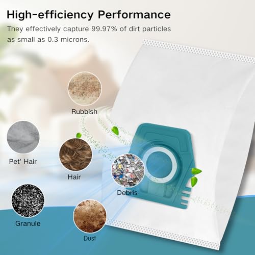 12 Pack TU Dust Bags for Miele Pure Air TU 3D Vacuum Cleaners Bag - size: Air TU-S1/L1 Series Bags 12 Pack