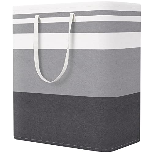 StorageRight Laundry Basket Hamper, 100L Collapsible Clothes Storage, Grey - color: Gradient Grey, size: 100L