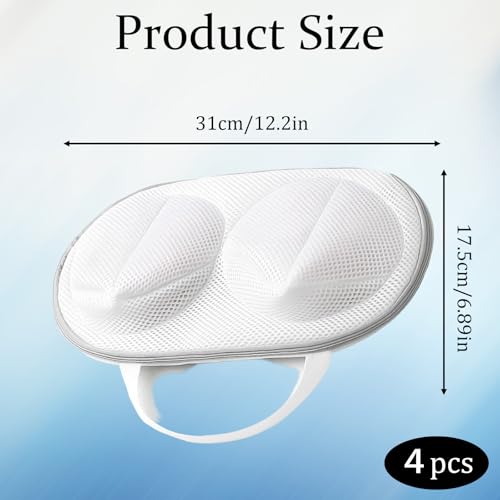 4 Pack Bra Washing Bags,Delicate Lingerie Protector for Washing Machine, Mesh Laundry Bags for Bras,Be Suitable For Socks, Underwear, Gentle Wash And Durable Fabric