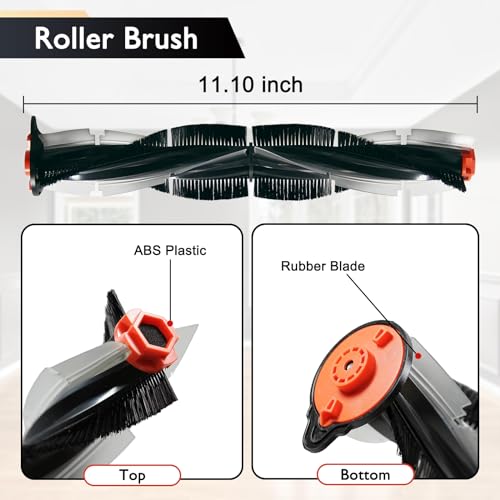 Replacement Parts for Neato Botvac D Series D3 D4 D5 D6 D7 D75 D80 D85 Robot Vacuum Cleaner Accessory Kit Including 1 Main Brushes, 3 Hepa Filters, 6 Side Brushes - size: 1brush