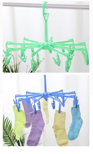 DurReus Foldable Clip Drip Laundry Hanger Portable Plastic Hanging Dryer with 20 Clips for Drying Cloth Diapers,Baby Clothes,Bras,Underwear,Hat,Gloves,Socks - color: 20 Clips Plastic