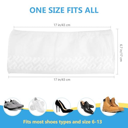 squish 200 Pack Shoe Covers Disposable Non-Slip, White Non-Woven Fabric Boot Covers for Indoors Breathable Slip Resistant Durable Boot&Shoes Cover, Protector Covers Fits Virtually Most Shoes - color: White