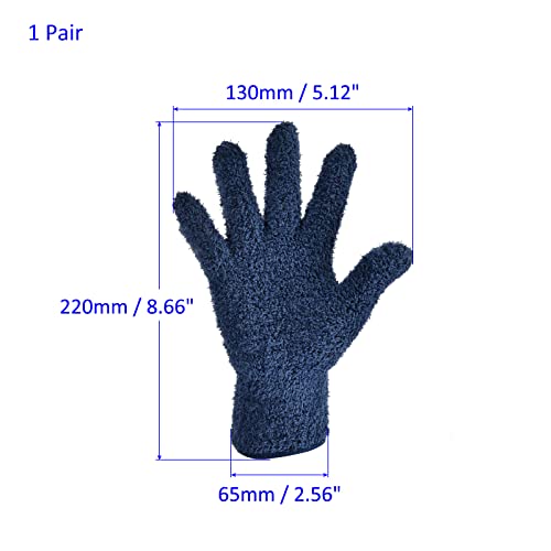 M METERXITY Dust Removal Gloves - Household Cleaning Mitts Soft & Durable, Apply to Kitchen/Garden/Room - color: Dark Blue