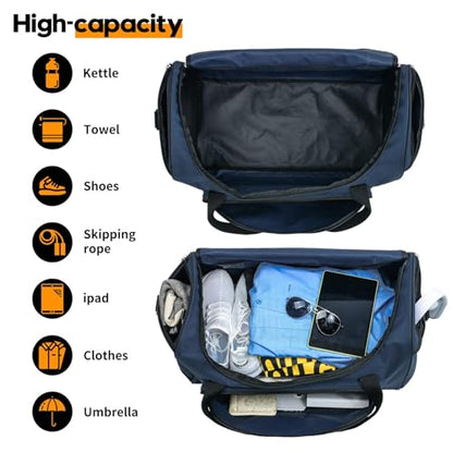 Uarition Gym Bag for Men & Women - 50L Large Travel Duffle Bag, Navy Blue - color: Navy Blue