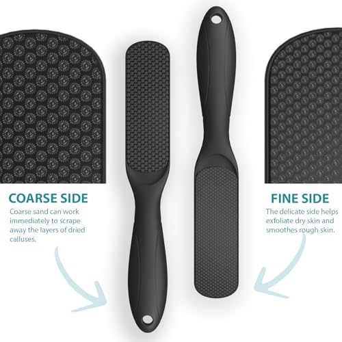 Foot File Pedicure Tool Callus Remover, Durable Foot Scrubber Dead Skin Remover, Professional Toe Cleaning Brush - color: 10.63'' Black