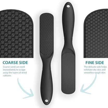 Foot File Pedicure Tool Callus Remover, Durable Foot Scrubber Dead Skin Remover, Professional Toe Cleaning Brush - color: 10.63'' Black