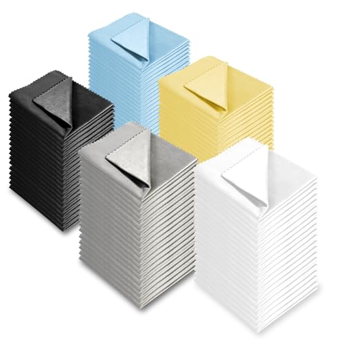 AAwipes Eyeglasses Cleaning Cloth Glasses Cloths 5.5"x5.5" 100pcs 5 Colors - color: Diverse