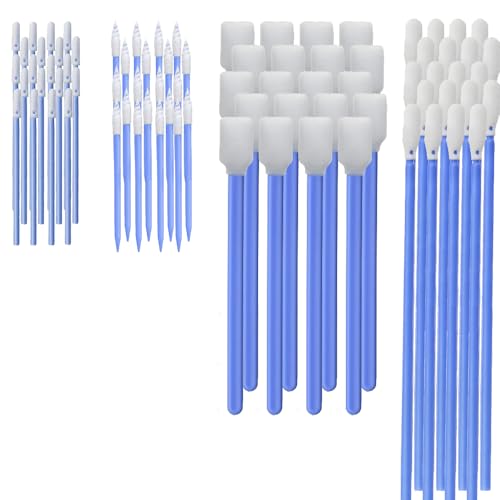 Wellgler's Foam Cleaning Swabs, Lint Free Foam Tip Swabs Kit,for DTF Printer Printhead Maintenance, Electronics, Gun Cleaning, Car Detailing and Cleanroom Use (4Types, 200 Pack) - color: 200pcs