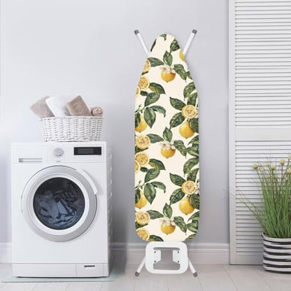 Cute Lemon Ironing Board Cover and Pad Standard Ironing Board Cover with Elastic Edge and Hook and Loop Fasteners Heat-Reflective Fabric - color: Cute Lemon