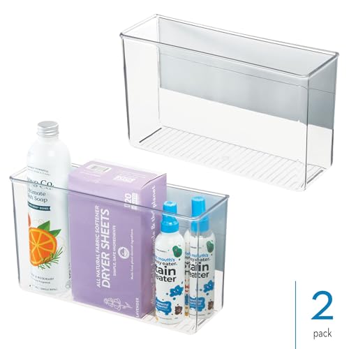 iDesign Magnetic Large Clear Plastic Organizer Bins, 2-Pack - size: Large, style: Pack of 2
