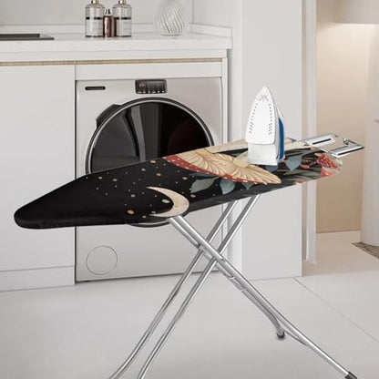 Moon Mushroom 15x54 Ironing Board Cover Elastic Edge Applicable Standard Size Iron Board Cover, Stain Resistant Ironing Mat Home Accessories - color: Moon Mushroom