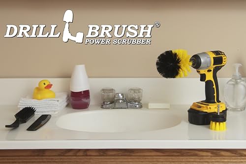 Bathroom Cleaning Brush Set - Brush Cleaning Tool - Clean Shower Brush - color: Yellow