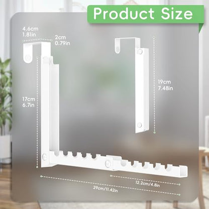 Foldable Over the Door Hooks, Over the Door Hanger for Space Saving - color: White-1Pack