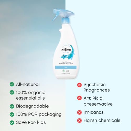 AspenClean Glass Cleaner Spray | 22 oz - Pack of 2